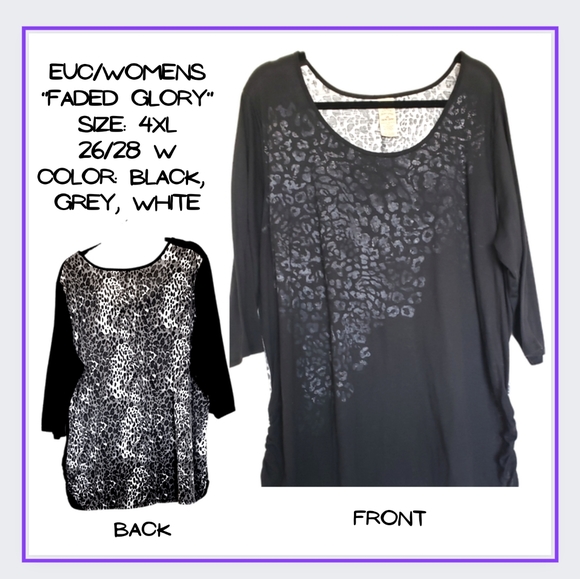 Faded Glory Tops - 🔥👚EUC/"FADED GLORY" TOP 4X
